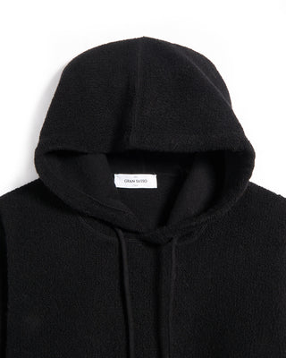 Gran Sasso Fur Stitch Hoodie Black 17 6092