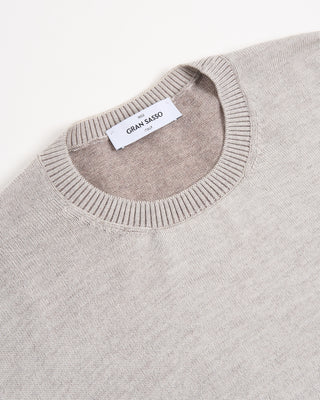 Gran Sasso Double Faced Wool Crewneck Sweater Cream 3176