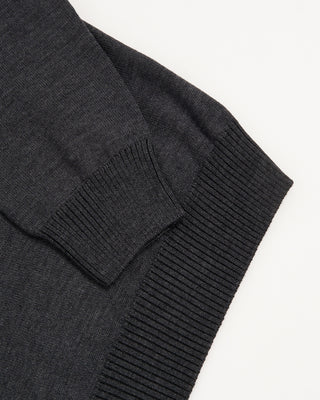 Gran Sasso Double Faced Wool Crewneck Sweater Charcoal 2 3121