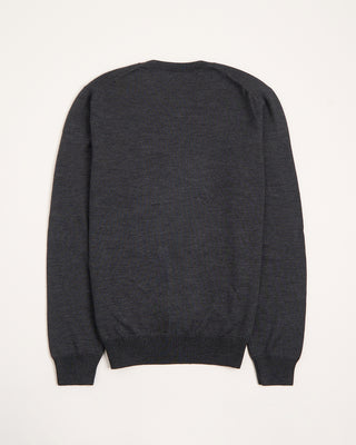 Gran Sasso Double Faced Wool Crewneck Sweater Charcoal 6 3124