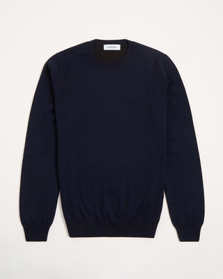 Gran Sasso Double Faced Wool Crewneck Sweater Navy 5 2827