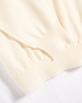 Gran Sasso Mock Neck Wool Sweater Cream 3 6631