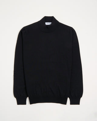 Gran Sasso Mock Neck Wool Sweater Black 5 3134
