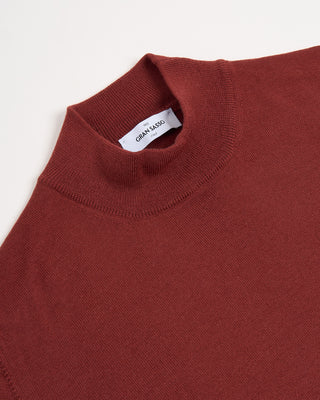 Gran Sasso Mock Neck Wool Sweater Brick 2 3127