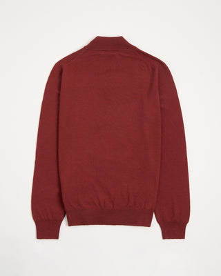 Gran Sasso Mock Neck Wool Sweater Brick 8 3126