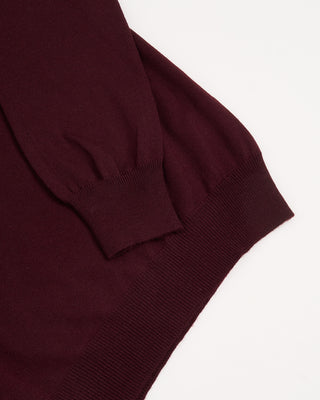 Gran Sasso Mock Neck Wool Sweater Burgundy 1 3174