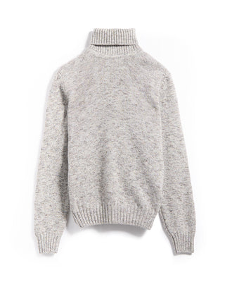 Gran Sasso Printed Yarn Turtleneck Sweater Heather Grey 11 5407