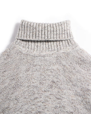Gran Sasso Printed Yarn Turtleneck Sweater Heather Grey 13 5414