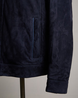 Paul  Shark Aqualeather Suede 2 In 1 Jacket Navy 6 1957