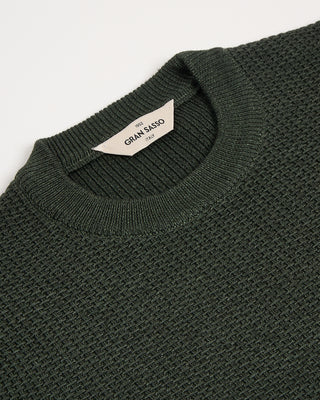 Gran Sasso Basketweave Vintage Crew Loden 2976