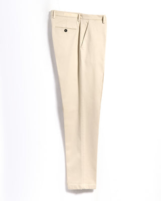 Briglia 1949 Ultrasoft Cotton Modal Twill Casual Pants Cream 14 3344