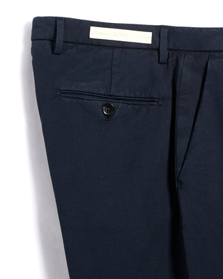 Briglia 1949 Ultrasoft Cotton Modal Twill Casual Pants Navy 16 3356