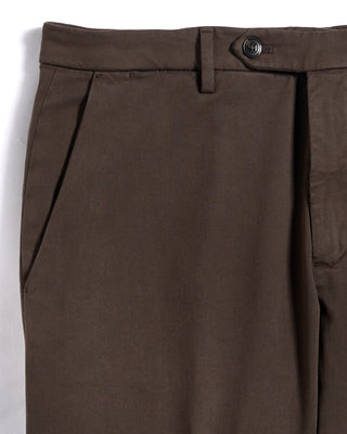 Briglia 1949 Ultrasoft Cotton Modal Twill Casual Pants Chocolate 10 3353