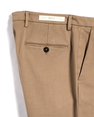 Briglia 1949 Ultrasoft Cotton Modal Twill Casual Pants Tan 14 3364