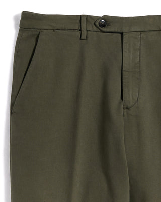 Briglia 1949 Ultrasoft Cotton Modal Twill Casual Pants Olive 9 3349
