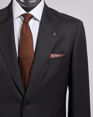 UPOS11050R Tagliatore Loro Piana Zealander Merino Wool Charcoal Suit Charcoal 8 2344