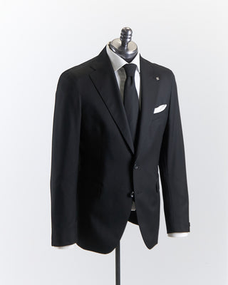 Tagliatore Black Soft Structured Solid Suit Black 1