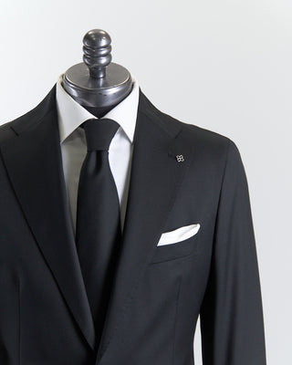 Tagliatore Black Soft Structured Solid Suit Black 1 5