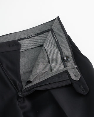 Tagliatore Black Soft Structured Solid Suit Black  12