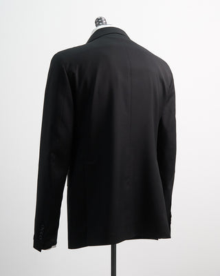 Tagliatore Black Soft Structured Solid Suit Black  7