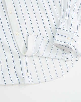 Paul  Shark Pinstripe Jersey Cotton Shirt White 1 2