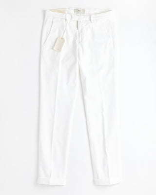 Briglia 1949 Cotton Tencel All Season Twill Casual Pants White 1