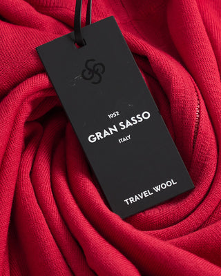 Gran Sasso Travel Wool Mock Zip Red 1 4
