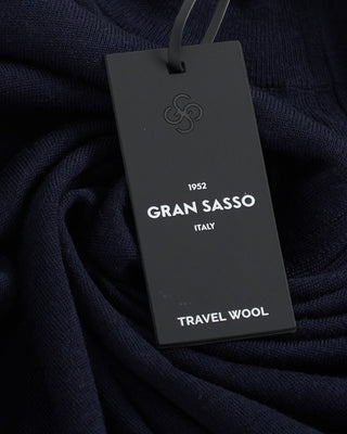 Gran Sasso Travel Wool Mock Zip Navy 1 4