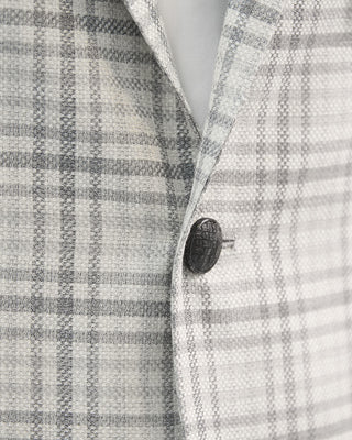 Tagliatore Pearl Grey Ombre Check Summertime Sport Jacket Grey 1 3