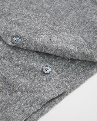 Gran Sasso Cuban Collar Cotton Linen Knit Shirt Grey 1 1