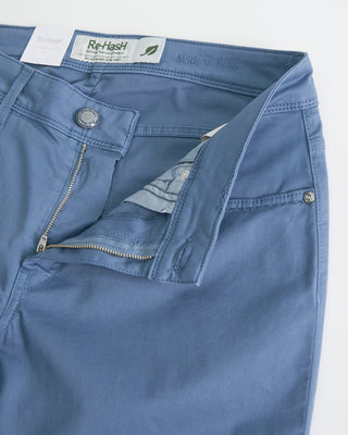 Re HasH Blue Cotton Tencel Lightweight Summer Pants Blue 1 2