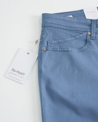 Re HasH Blue Cotton Tencel Lightweight Summer Pants Blue 1 3