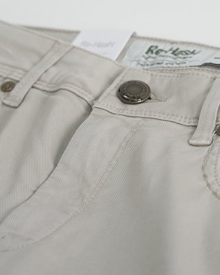 Re HasH Taupe Cotton Tencel Lightweight Summer Pants Tan 1 1