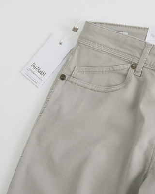 Re HasH Taupe Cotton Tencel Lightweight Summer Pants Tan 1 2