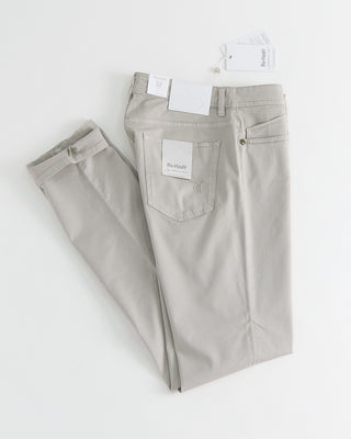 Re HasH Taupe Cotton Tencel Lightweight Summer Pants Tan 1 4