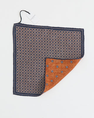 Alessio Petal Print Pocket Square Orange 1 1