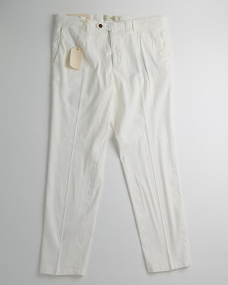 Briglia 1949 Comfort Fit Linen Stretch Summer Trousers White 427