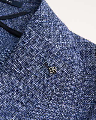 Tagliatore Crosshatch Blues Stretch Hopsack Soft Jacket Blue 5 483