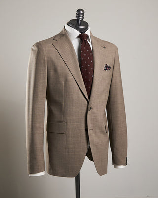 Tagliatore Solid Wool Stretch Suit Taupe 2 1639