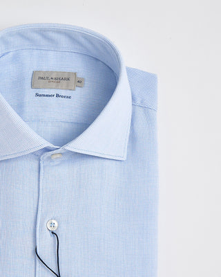 Paul  Shark Riviera Cotton Summer Breeze Shirt Light Blue 1818468