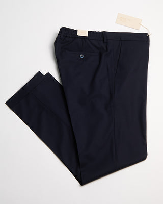 S12110250 Briglia 1949 Comfort Fit Wool Stretch All Season Travel Dress Pants Navy 12
