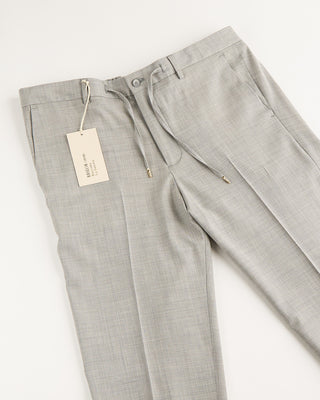 S12400950 Briglia 1949 Comfort Fit Wool Stretch All Season Travel Dress Pants Heather Grey 5 1582