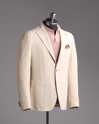Tagliatore Cotton Stretch Jersey Soft Sport Jacket Cream 3 7320