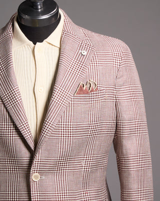 Tagliatore Wool Silk  Cotton Herringbone Soft Jacket Light Blue 19 8363