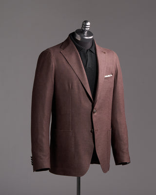 Tagliatore Silk  Wool Formal Summer Jacket Eggplant 4 7339