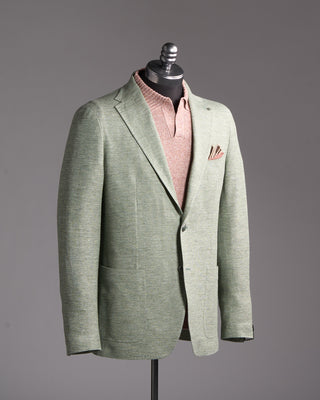 Tagliatore Linen  Cotton Jersey Soft Jacket Sage 1 7322