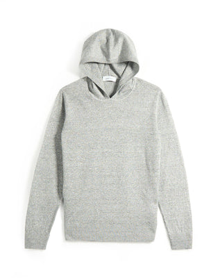 Gran Sasso Cotton  Linen Lightweight Hoodie Heather Grey 2 7246