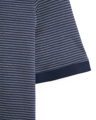Paul  Shark Double Mercerised Cotton Jersey Polo Navy 6 10381