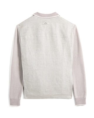 Paul  Shark Riviera Piuma Cotton Knit Hybrid Sweater Jacket Grey 10 10407