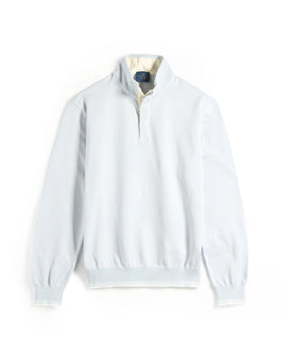 Paul  Shark Piuma Featherweight Cotton Half Zip Sweater Light Blue 2 7219